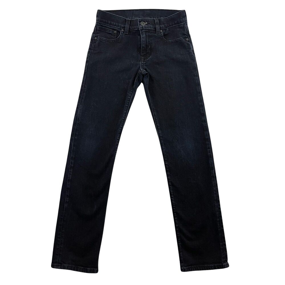 Quiksilver Jeans Womens Size 26 Black Straight Low Rise Dark Wash Denim
